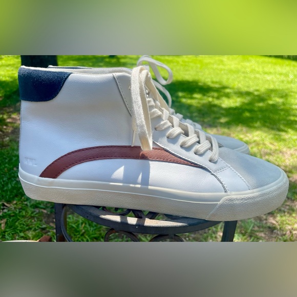 Madewell High Top Sneakers Shoes Women's Size 10 Leather White NWOB NWOT Casual - Picture 2 of 13